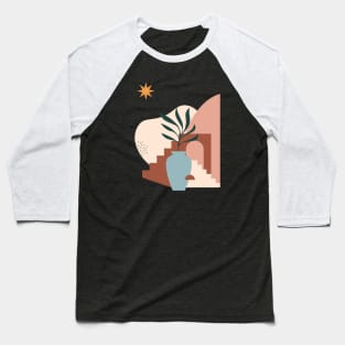 Plant in a Pot - Modern Abstract Art Baseball T-Shirt